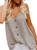MISSLOOK Women's Button Down Tank Tops V Neck Strappy Camis Loose Casual Sleeveless Shirts Blouses - Khaki S