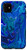 iPhone 11 Blue White Teal Abstract Paint Swirl Retro Pattern. Case
