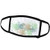 3dRose PS Abstract - Blue Mint Peach Watercolor Paint Splatters - Face Masks -fm-212113-3-
