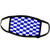 3dRose Checkered Navy Blue and White Squares Pattern - Check Checked. - Face Covers -fc-154530-1-