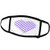 3dRose Purple Gingham Heart - Diagonal hot Pink Check Pattern on Love. - Face Covers -fc-184877-2-
