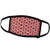 3dRose Cute Red and White Love and Hearts Checkerboard Pattern - Face Covers -fc-269366-1-