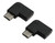Ruaeoda USB C Angle Adapter -2 Pack- 90 Degree USB-C Type C Male to Female Adapter- Upward  and  Downward Angled USB-C USB 3.1 Type-C Extension for Laptop  and  Tablet