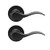 2 Pack Probrico Interior Door Lever Door Knob Door Handle Lock Half Dummy Keyless Door knobs Dummy Knobs in Black-Right Handed Reversible