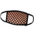 3dRose Florene Designer Texture - Maroon and Ivory Checks - Face Masks -fm-35119-2-
