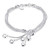 Jeolory Women Lady Girl Shiny 925 Silver Plated Love Heart Pendent Charm Bracelet Wrist Bangle Fashion Jewelry