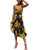 SWQZVT Women's Dress Summer Spaghetti Strap Sundress Casual Floral Midi Backless Button Up Swing Dresses with Pockets Dark Blue 3XL
