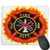 Gaming Mouse Pad Custom-Fire Department Icon with Ladder Public Service Essential Tools of Firefighters-Office  Rectangle Non-Slip Rubber Mousepad for Computers Laptop 9.8" x 11.8"