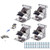 4 pcs Foldable Bracket-Folding Foot Hinge Bracket- self-Locking Hinge Hardware with Screw Lock Extension- Suitable for Table Legs- Bed Legs- worktables- etc. -A -Silver- 90~180 Degree Hinge--