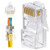 GTZ RJ45 Cat5e Pass Through Connectors - Pack of 100 - EZ to Crimp Modular Plug for Solid or Stranded UTP Network Cable