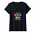 Womens Maine Coon Cat Periodic Table Elements Science Joke V-Neck T-Shirt