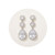 SWEETV Crystal Teardrop Wedding Bridal Earrings For Brides- Bridesmaids- Rhinestone Drop Dangle Earrings for Women- Silver Bridal Prom Party Jewelry