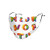 Comfortable Windproof mask-Artistic Design Of Alphabet Letters Brushstrokes Paint Splashes Creative Style-Printed Facial decorations for Man and Women