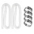 Swimming Pool Replacement Hose with Metal Clamps Pool Pump Hoses Pool Filter Accessories for Ground Pool