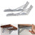 WElinks 2Pcs Heavy Duty Stainless Steel White Metal Triangle Wall Mounted Folding Wall Support Shelf Bracket- Max Load 60kg/132lb