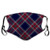 Fillter Face Cloth For mens and womens-Blue Red Diagonal Check Plaid Seamless?Cold Mouth Dustproof Double Protection