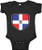 Amdesco Dominican Republic Shield Dominican Flag Infant Bodysuit- Black Newborn