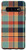 Galaxy S10 Orange Navy Gingham Buffalo Plaid Lumberjack Checked Pattern Case