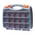 CASOMAN 12-inch Double-Side Hardware Box Storage with 15 Compartments Each Side- DIY Removable Dividers- Tool Organizer