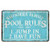 INNAPER Personalized Room Sign Vintage Distressed Look Pool Rules Metal Signs Decor