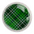 Idealiy Plaid Check Pattern Dark Green Forest Texture Cabinet Dresser Drawer Knobs Glass Pull Handle for Cabinet Door Wardrobe Cupboard