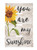 P. GRAHAM DUNN You are My Sunshine Sunflower Whitewash 10 x 15.5 Wood Skid Pallet Wall Plaque Sign
