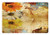 Ambesonne Grunge Pet Mat for Food and Water- Flowers Lettering Poetry Orange Yellow Daisy Grunge Art with Paint Splashes Graphic- Rectangle Non-Slip Rubber Mat for Dogs and Cats- Multicolor