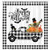 Funny Halloween Shower Curtain- Black and White Buffalo Plaids Check Fall Farmhouse Truck with Pumpkin on Retro Wooden Bathroom Decor-Rustic Autumn Maple Leaves Fabric Cloth Shower Curtain- 71X71inch