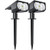 12 LEDs Solar Landscape Spotlights- IP67 Waterproof Outdoor Solar Spotlights 2-in-1 Wireless Solar Powered Landscape Lights for Yard Garden Pool Patio Driveway Porch Walkway 2 Pack Cold White