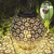 Solar Lanterns Light Outdoor Waterproof-Hanging Hollowed Out Solar Lanterns Decor Copper Retro Vintage Solar Lamp Outdoor for Table- Outdoor- Party-Garden-Yard-Patio