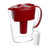 Brita Small 6 Cup Water Filter Pitcher with 1 Standard Filter, BPA Free  Space Saver, Red
