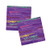 Lunarable Abstract Sandstone Coaster Set of 2- Vivid Grunge Stripes in Edgy Contrast Toned Paint Brushstrokes Modern- Absorbant Square Coasters for Drinks Mug Cups- 4.25"- Purple Pink Turquoise