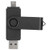 OTG Flash Memory- with Lanyard Hole USB2.0 Black Portable USB Disk- 2?in?1 Drive-Free for Tablets Computer-32GB-