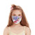 Funny Windproof Mask-Watercolor-Rose Lavender Flower Summer Petals Paintbrush Eco Botany Branches Paint-Printed Facial Decorations For Teens Kids-Multicolor