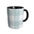 Custom 4" Aqua and white Buffalo Check Ceramic Coffee Mug 11 Oz Tea Cup for Office and Home Coffee Cup for Party