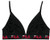 Fila Women's Logo Cotton Triangle Bralette- Black- Large