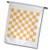 3dRose InspirationzStore Patterns - Checkered Orange and White Squares Pattern - Check Checked Checkerboard Chessboard Mosaic - 12 x 18 inch Garden Flag -fl-154538-1-