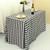 Zdada Black and White 1PC 90X132inch Rectangular Polyester Check Table Cloth Banquet Camping Picnic Checkered Table Cover