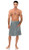 TowelSelections Men's Wrap- Shower  and  Bath- Terry Velour Towel Medium/Large Quarry