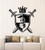Vinyl Wall Decal Shield Swords Medieval Knight Warrior Stickers Mural Large Decor -g5400- Black