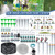 king do way Micro Drip Irrigation Kit Garden Irrigation System with Adjustable Nozzle Sprayer Dripper Patio Plant Watering Kit for Greenhouse-Lawn