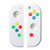 Hard Housing Shell Case Cover Colorful L R Button ABXY Directions Keys Buttons Joystick Left Right Button Replacement for Nintendo Switch NS Joy-Con Controller -White Case Plus Button-