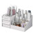 DJXLMN Cosmetic Makeup Organizer Display Table Storage Box with Drawers Lipsticks Holder Desktop Sundry Storage Case-White