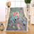 BlessLiving Dream Catcher Blanket Sherpa Flannel Fleece Reversible Blanket Native American Feathers Print Bed Couch Blankets and Throws (Twin, 60 x 80 Inches, Gray)