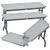 Set of 3 Silver Breakable Tables for Wrestling Action Figures