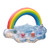 Inflatable Drink Holder- Pool Drink Holder Drink Float for Hot Tub-Beach and Party Decor- Rainbow Cloud Pool Floating Cup Coaster- Inflatable Pool Float Chair