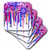 3dRose Pretty Blue and Pink Flowers With Dripping Paint - Coasters -cst-236055-1-