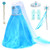 Party Chili Princess Costumes Birthday Party Dress Up for Little Girls with Wig-Crown-Mace-Gloves Accessories -130cm- Party Chili Princess Costumes Birthday Party Dress Up for Little Girls with Wig-Crown-Mace-Gloves Accessories -130cm-