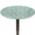 Outdoor Tablecloth Round Forest Elastic Edged Table Cover Native Chinese Woodland Leaves from Ginkgo Trees Pastel Silhouettes for Spring/Summer/Party/Picnic Teal Turquoise and Cream Diameter 40"