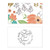 White Orange Flower Plant Paint New Year Festival Greeting Card Bless Message Present
